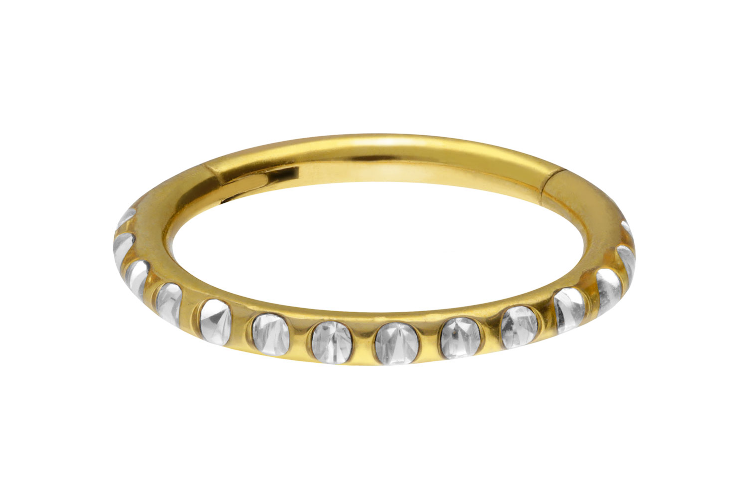 Titan Segmentring Clicker Piercing KRISTALLE + EPOXY